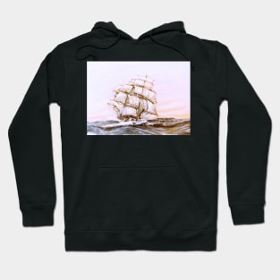 SQUARE RIGGER 'ARIEL'  AT SEA Hoodie